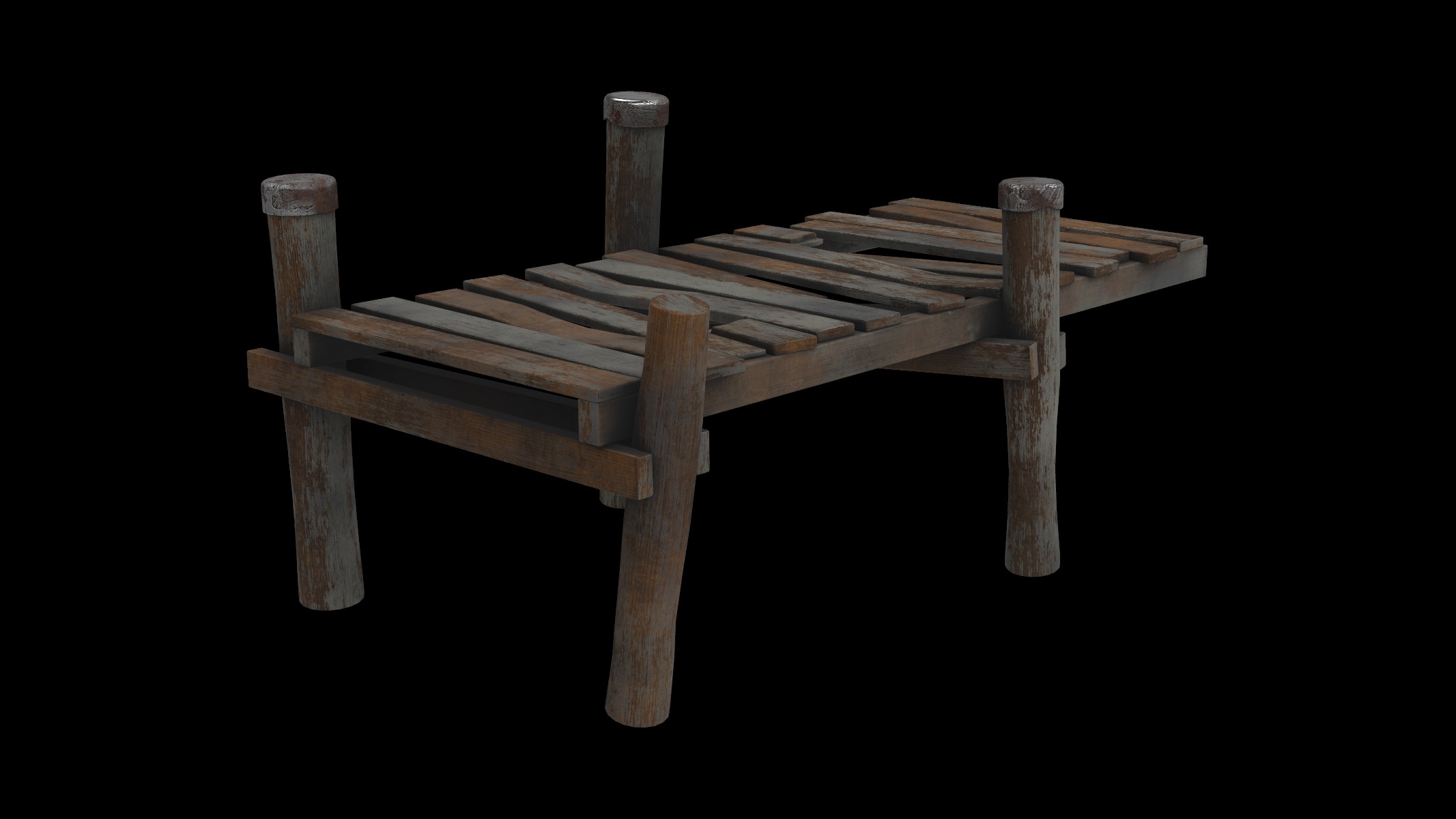 wood dock 03 3D model_1