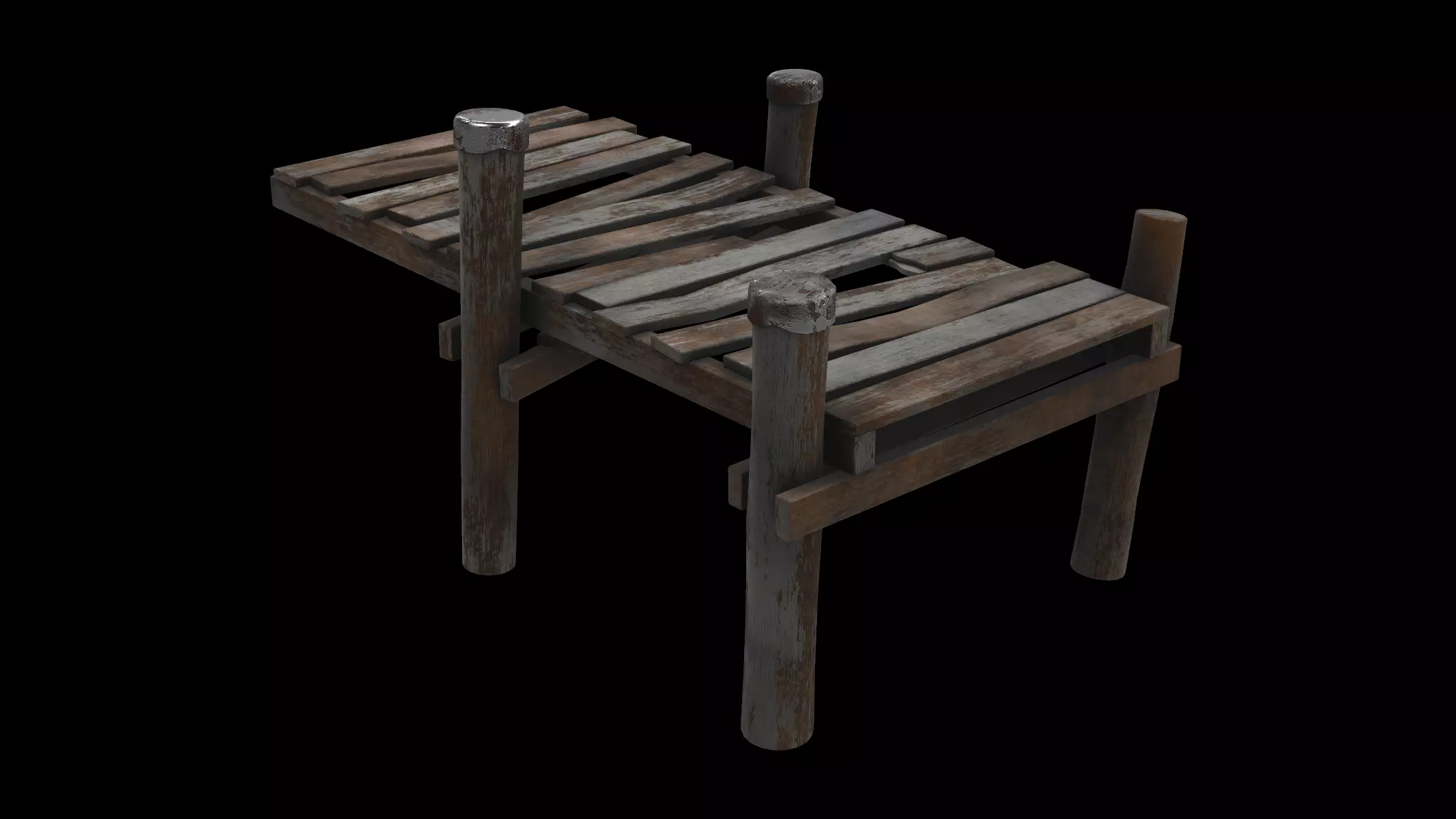 wood dock 03 3D model_0