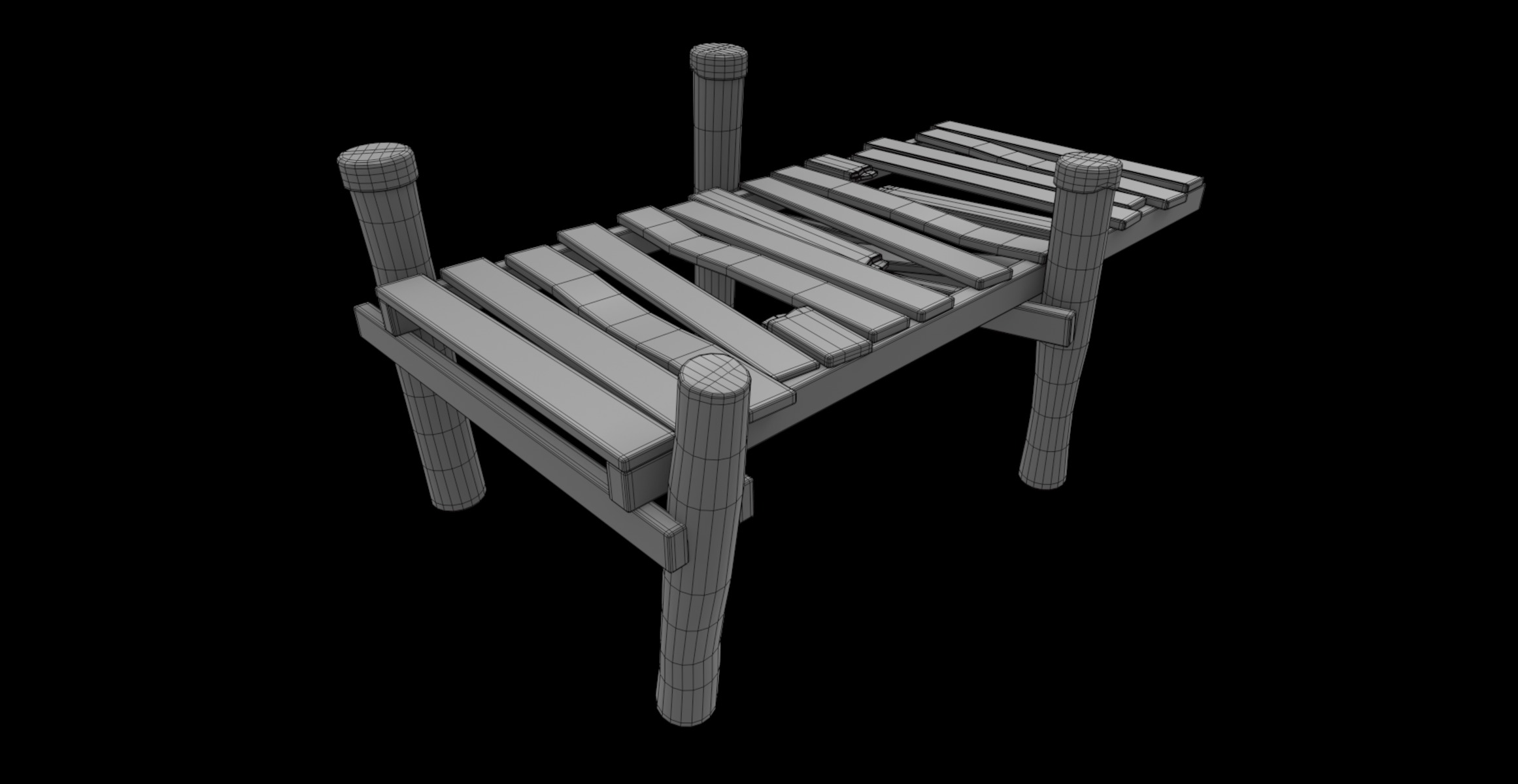 wood dock 03 3D model_5