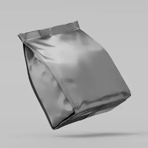 Food Packaging Quattro Seal Bag Package 3D Mockup 3D model