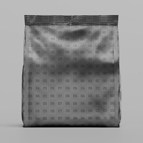 Food Packaging Quattro Seal Bag Package 3D Mockup 3D model 7