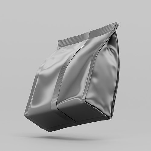 Food Packaging Quattro Seal Bag Package 3D Mockup 3D model 6