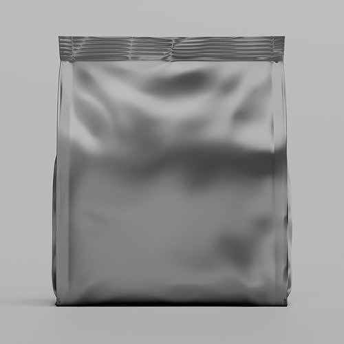 Food Packaging Quattro Seal Bag Package 3D Mockup 3D model 3