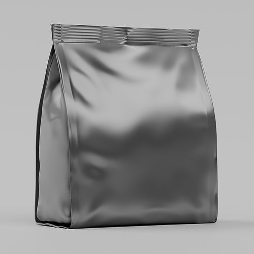 Food Packaging Quattro Seal Bag Package 3D Mockup 3D model 2