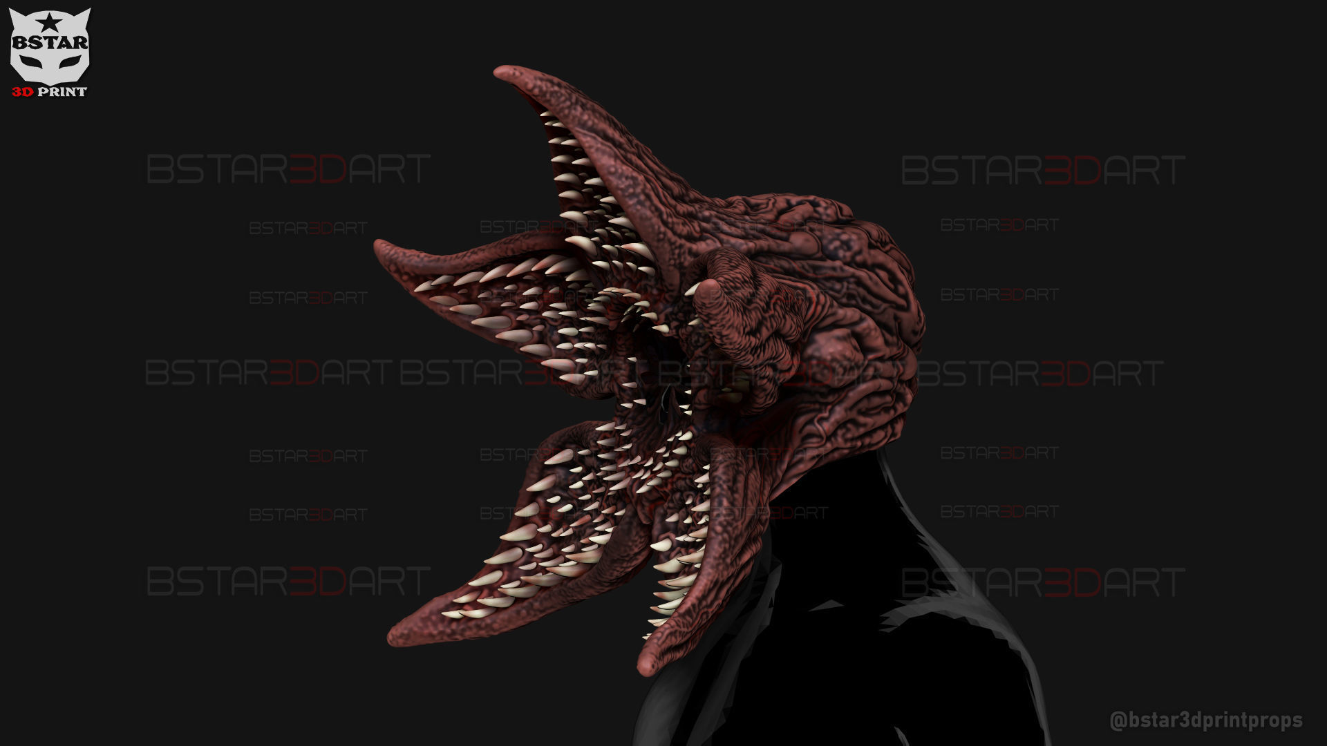 Demogorgon Mask - Stranger Things Cosplay 3D print model_18