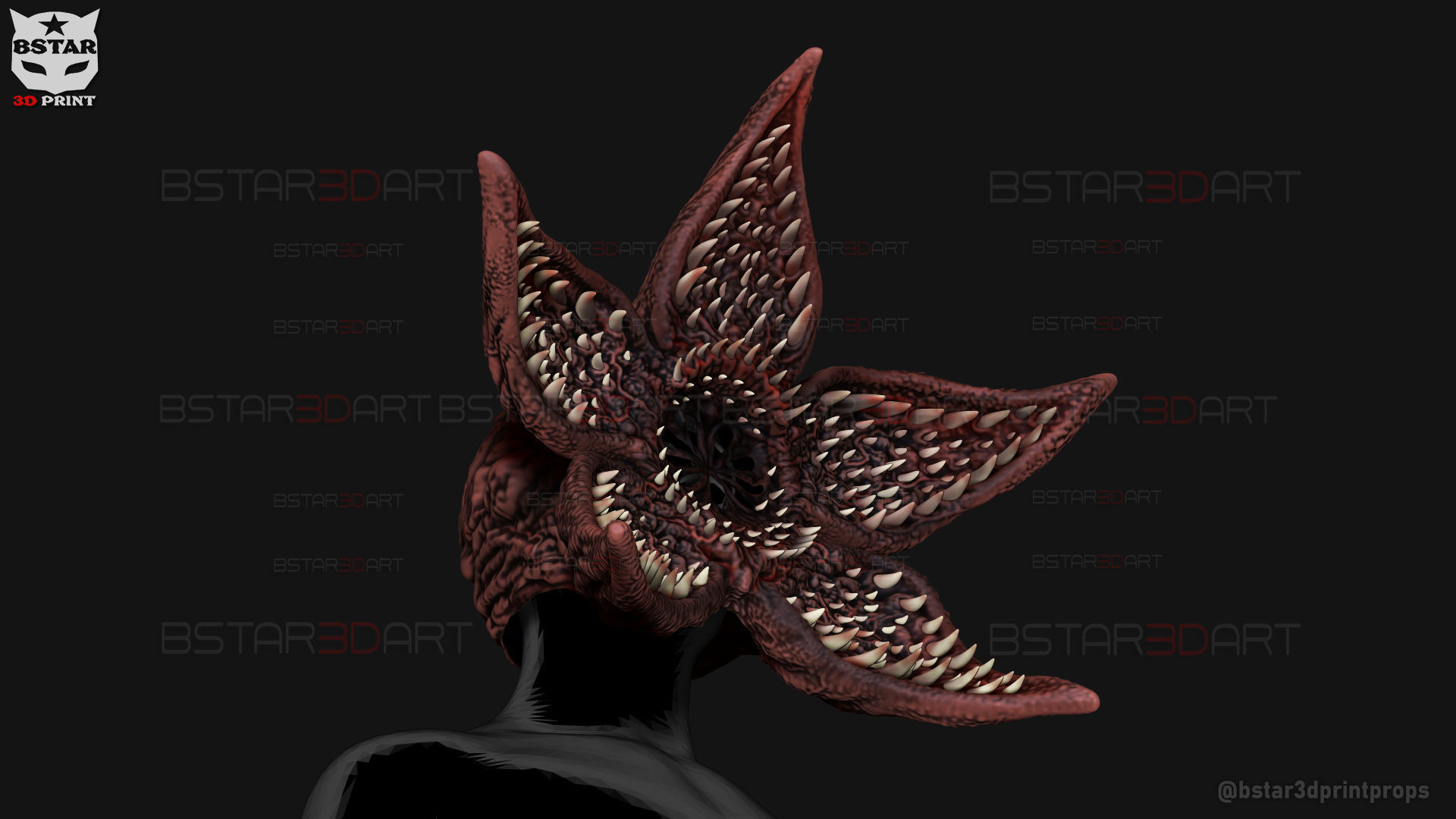 Demogorgon Mask - Stranger Things Cosplay 3D print model_22