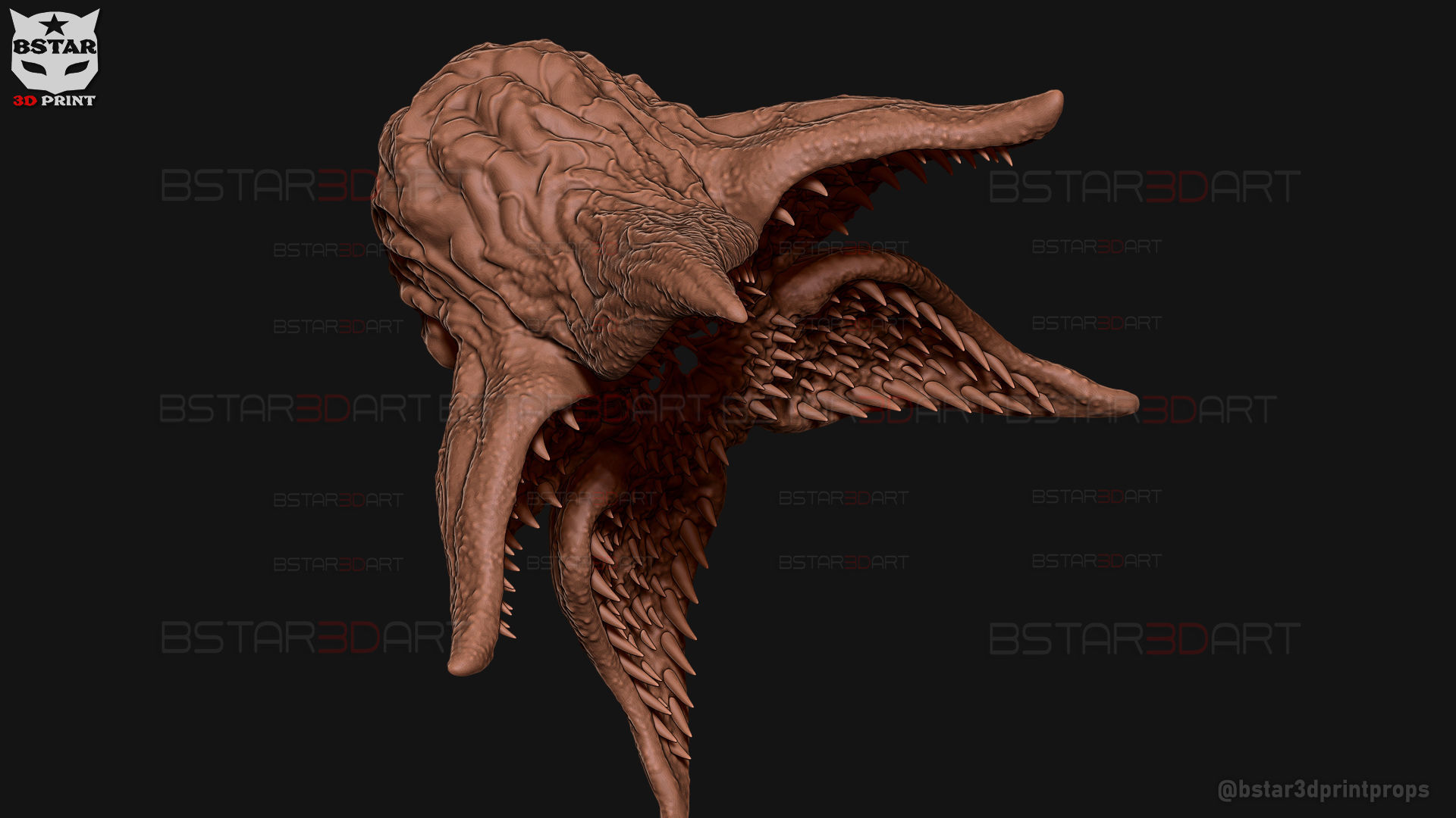 Demogorgon Mask - Stranger Things Cosplay 3D print model_34