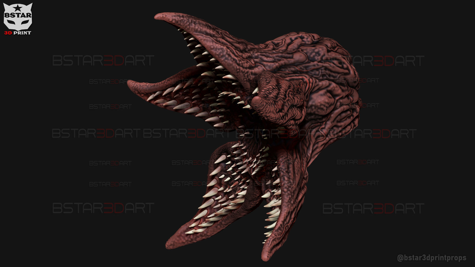 Demogorgon Mask - Stranger Things Cosplay 3D print model_26