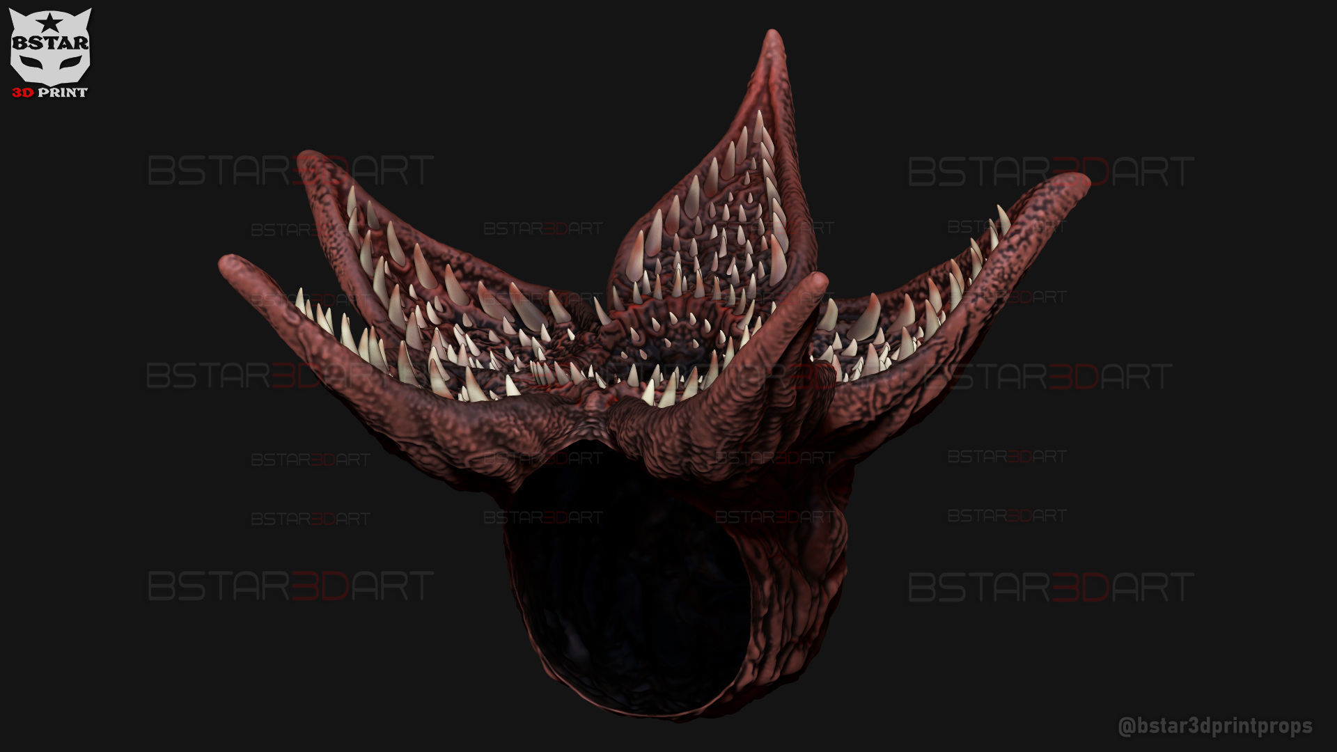 Demogorgon Mask - Stranger Things Cosplay 3D print model_29