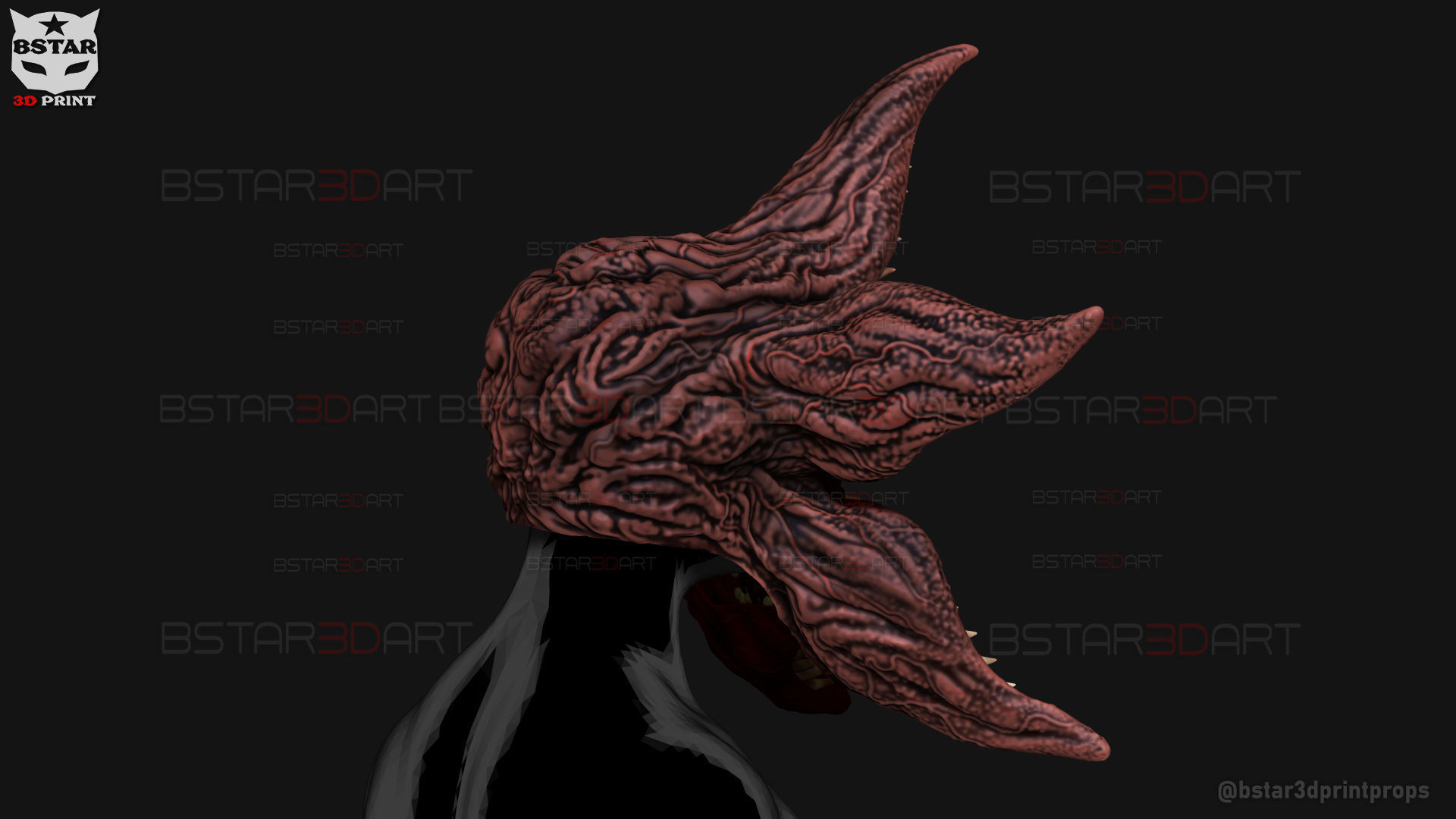 Demogorgon Mask - Stranger Things Cosplay 3D print model_21