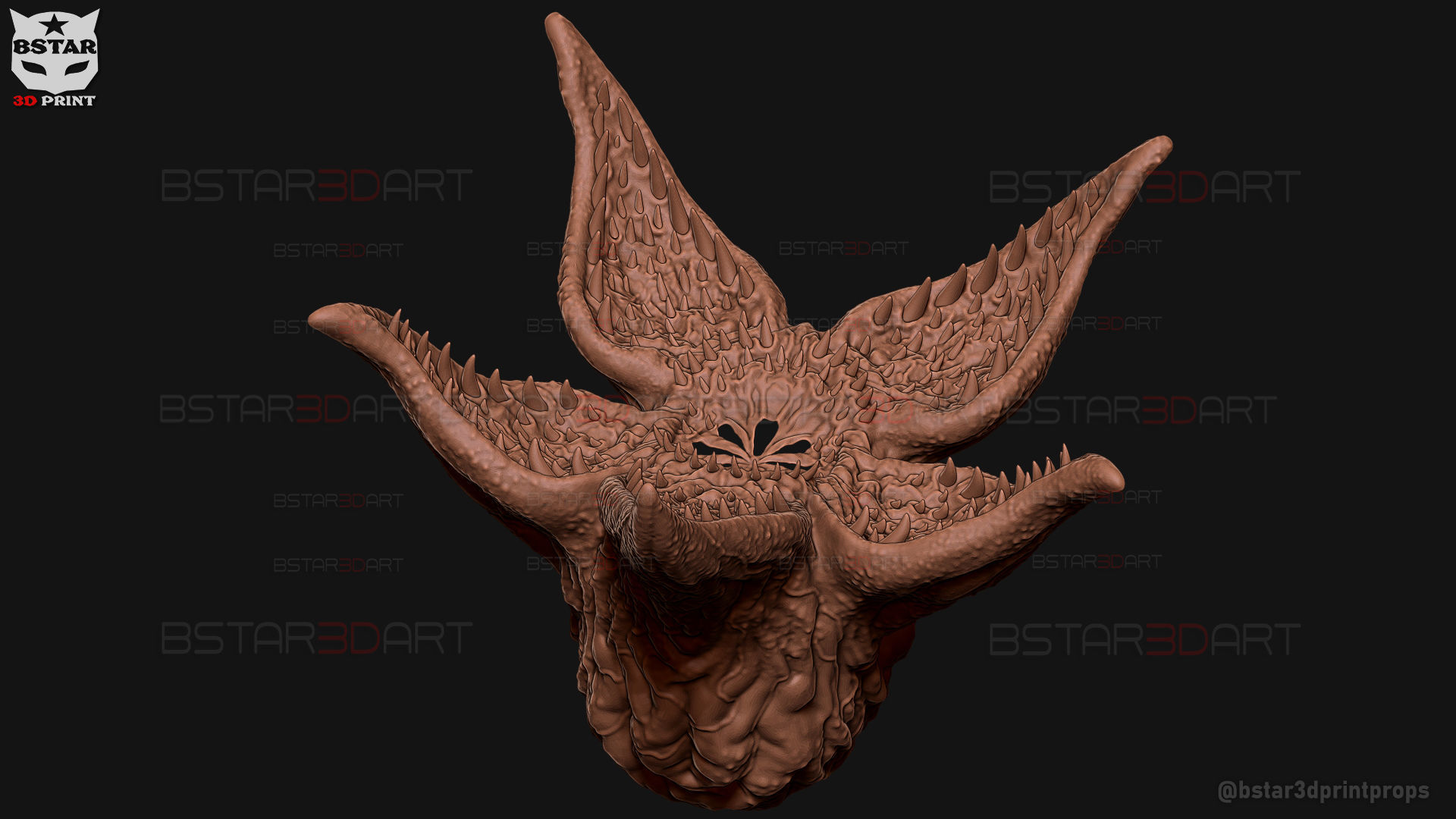 Demogorgon Mask - Stranger Things Cosplay 3D print model_36