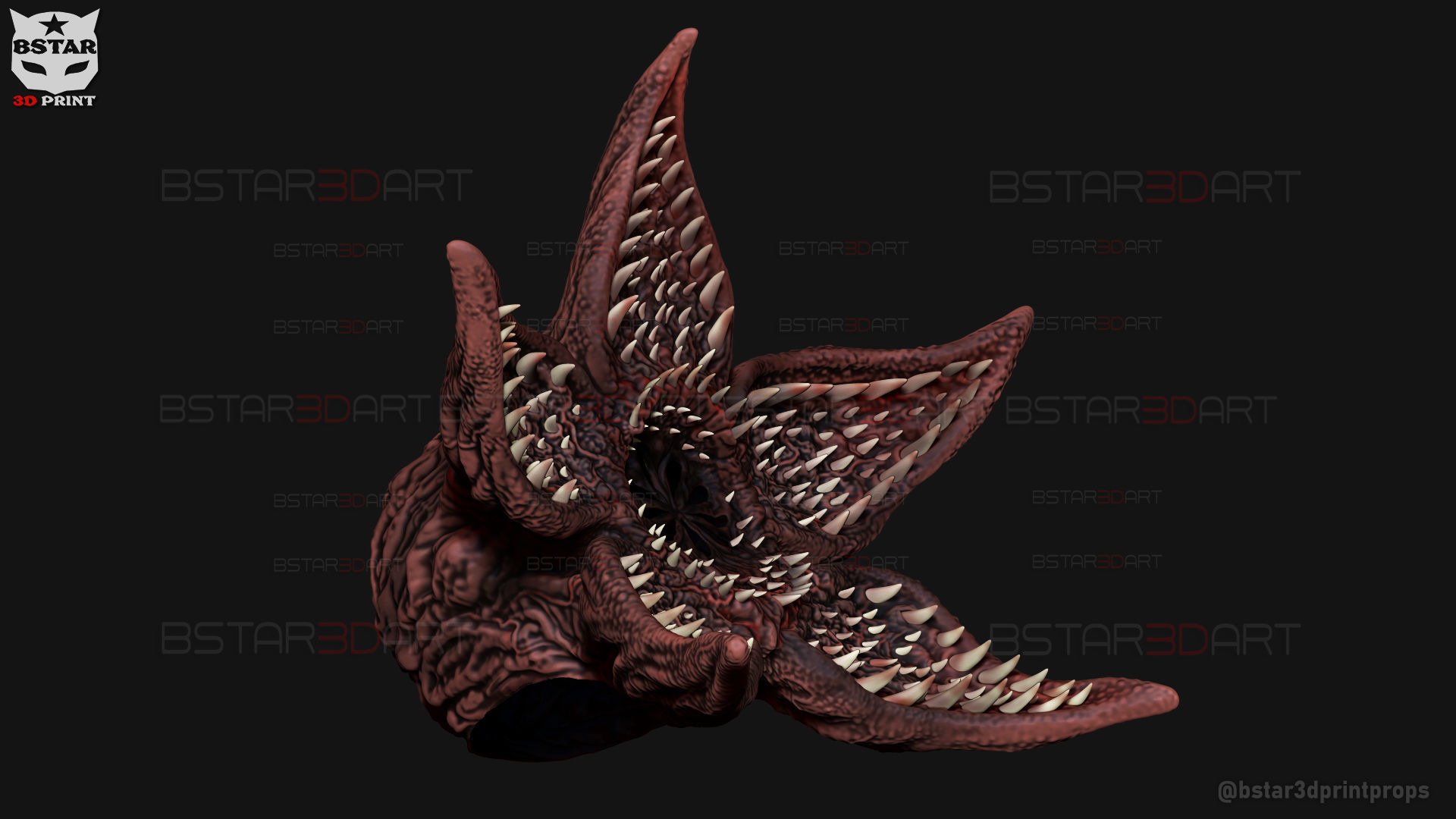Demogorgon Mask - Stranger Things Cosplay 3D print model_27