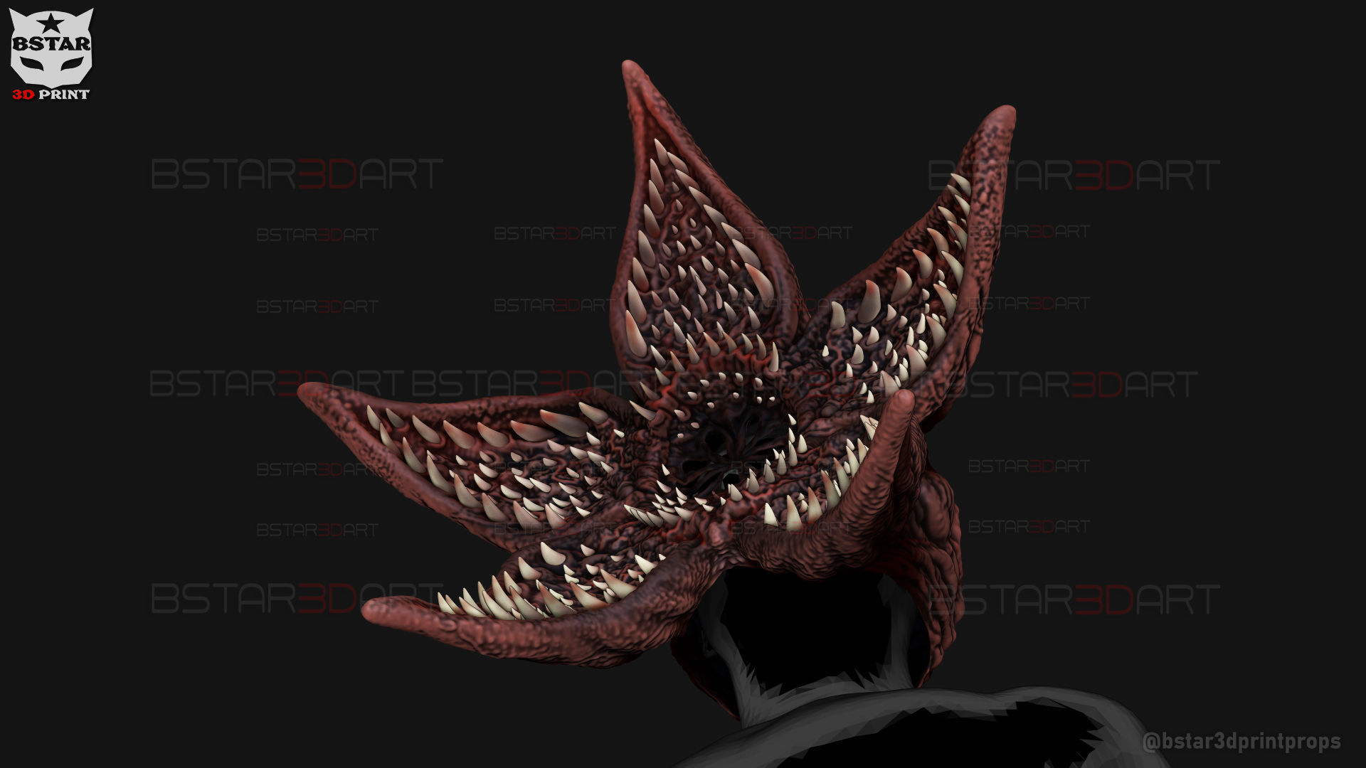 Demogorgon Mask - Stranger Things Cosplay 3D print model_24