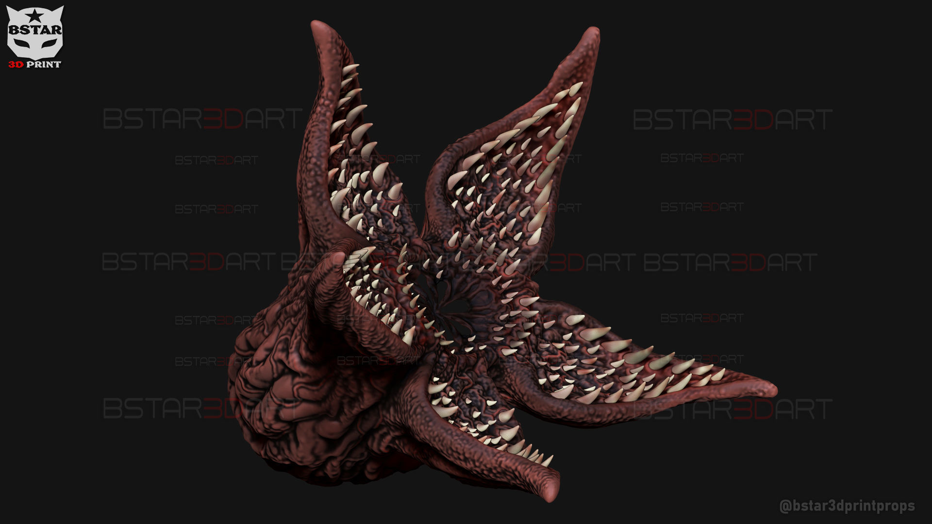 Demogorgon Mask - Stranger Things Cosplay 3D print model_28