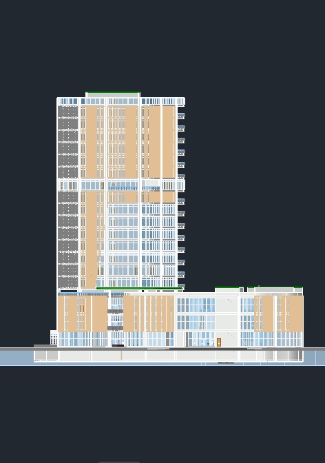 commercial center combined with office buildings 3D model_2