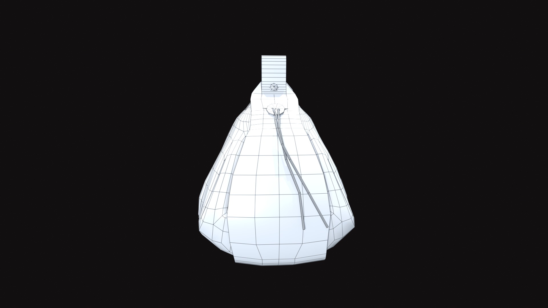 Bag V02 Low-poly 3D model_10