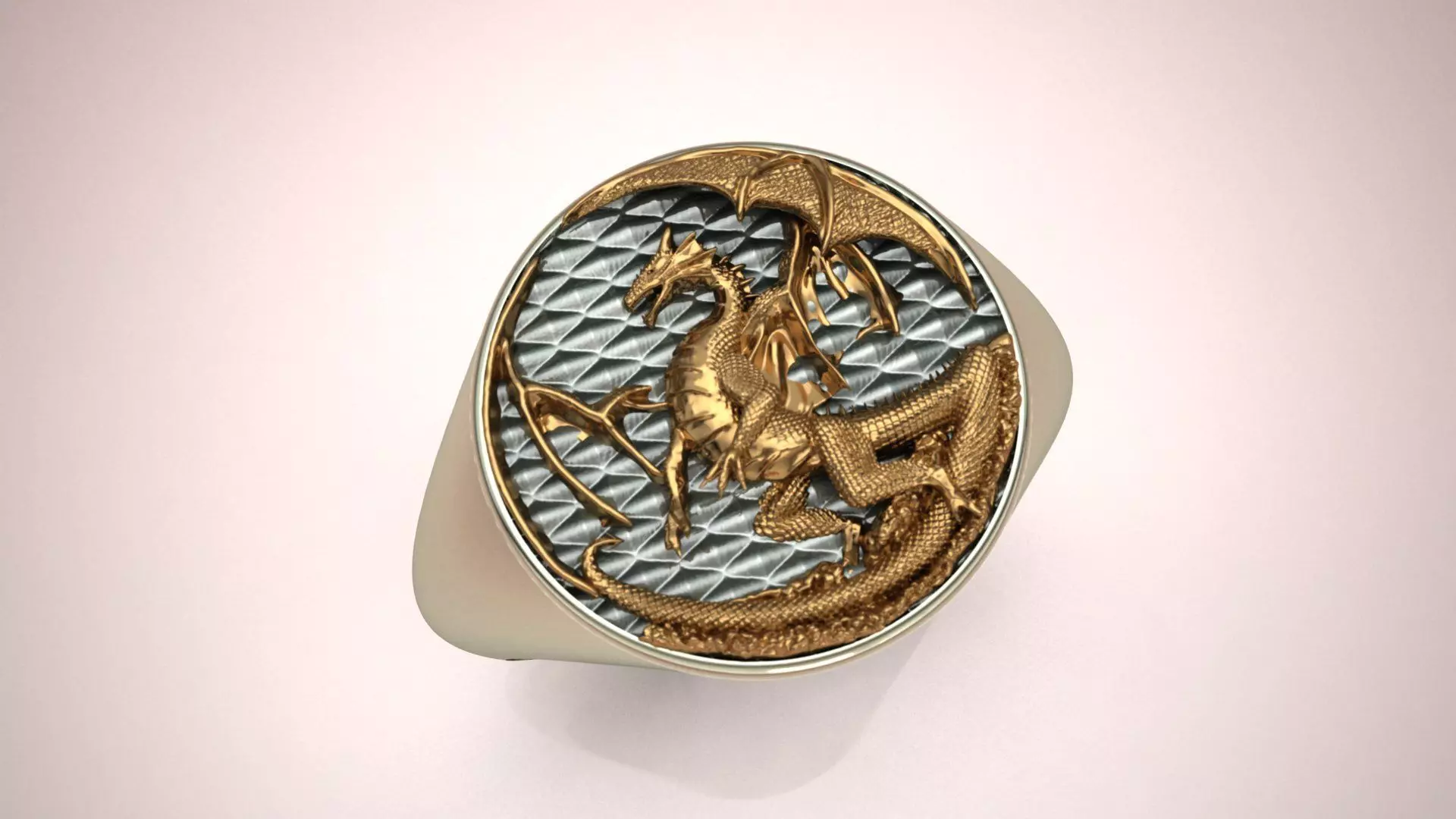 Men Dragon Ring 3D print model 3D print model