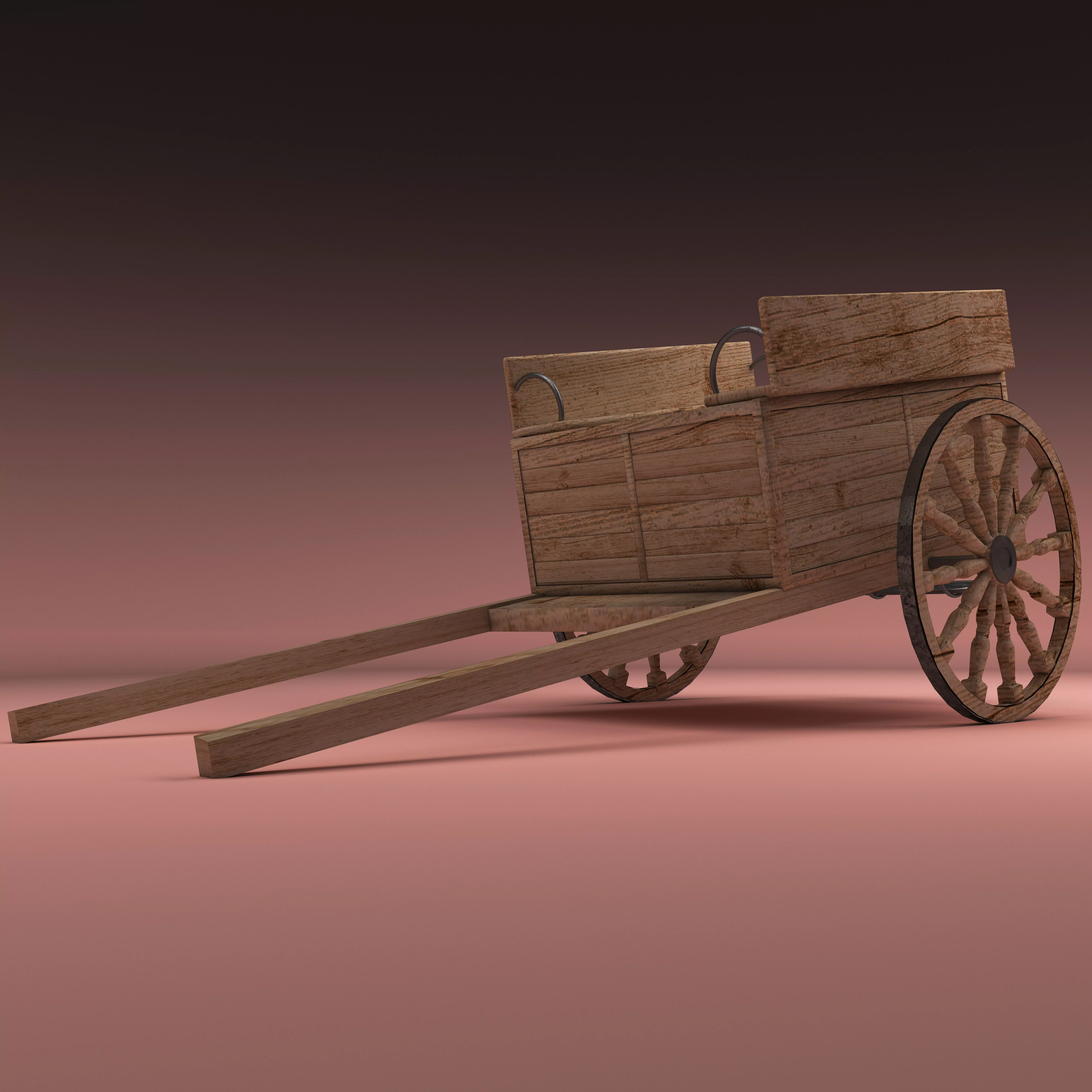 Hay Cart 3D model