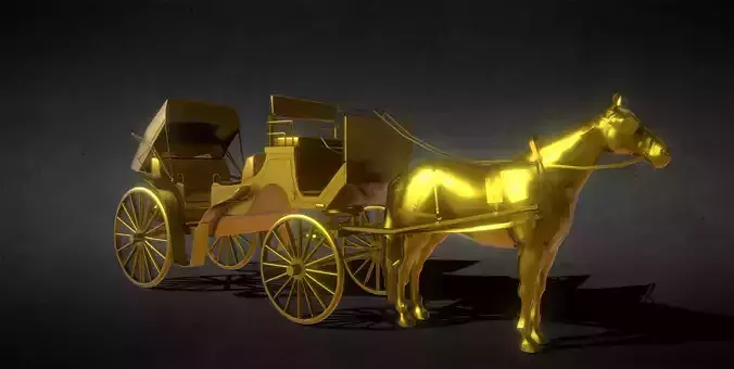 Horse carriage 3D print model