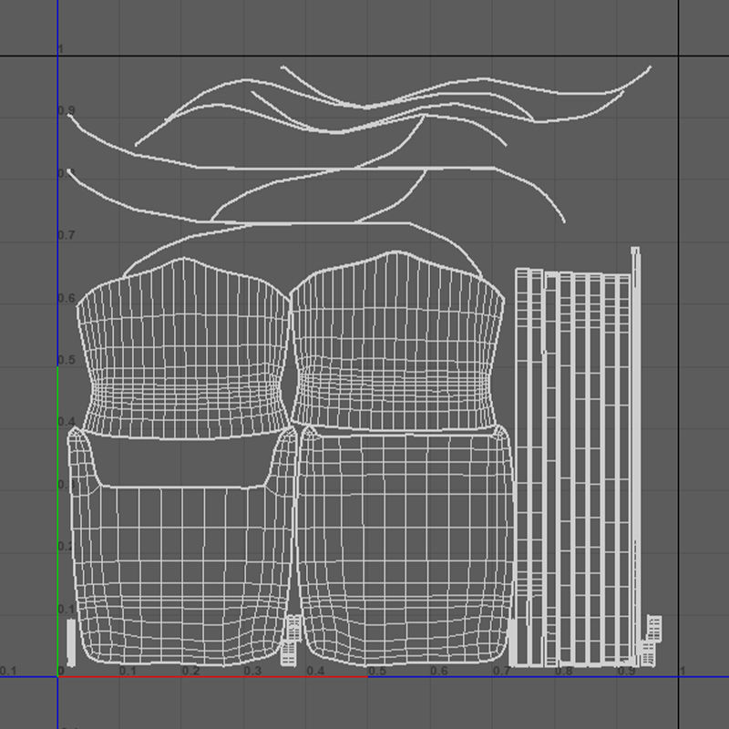 Bag V17 Low-poly 3D model_11