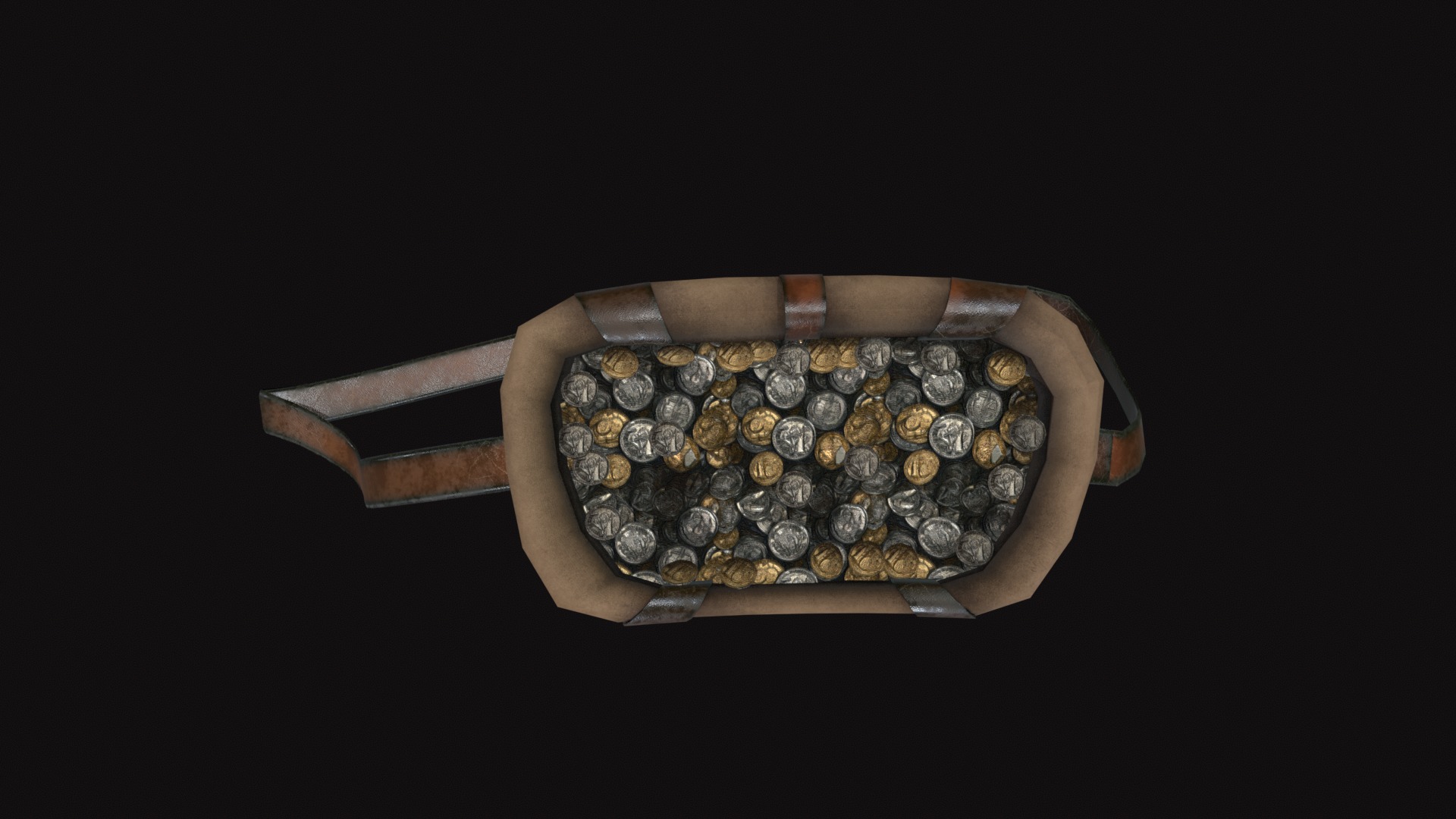 Bag V18 Low-poly 3D model_2