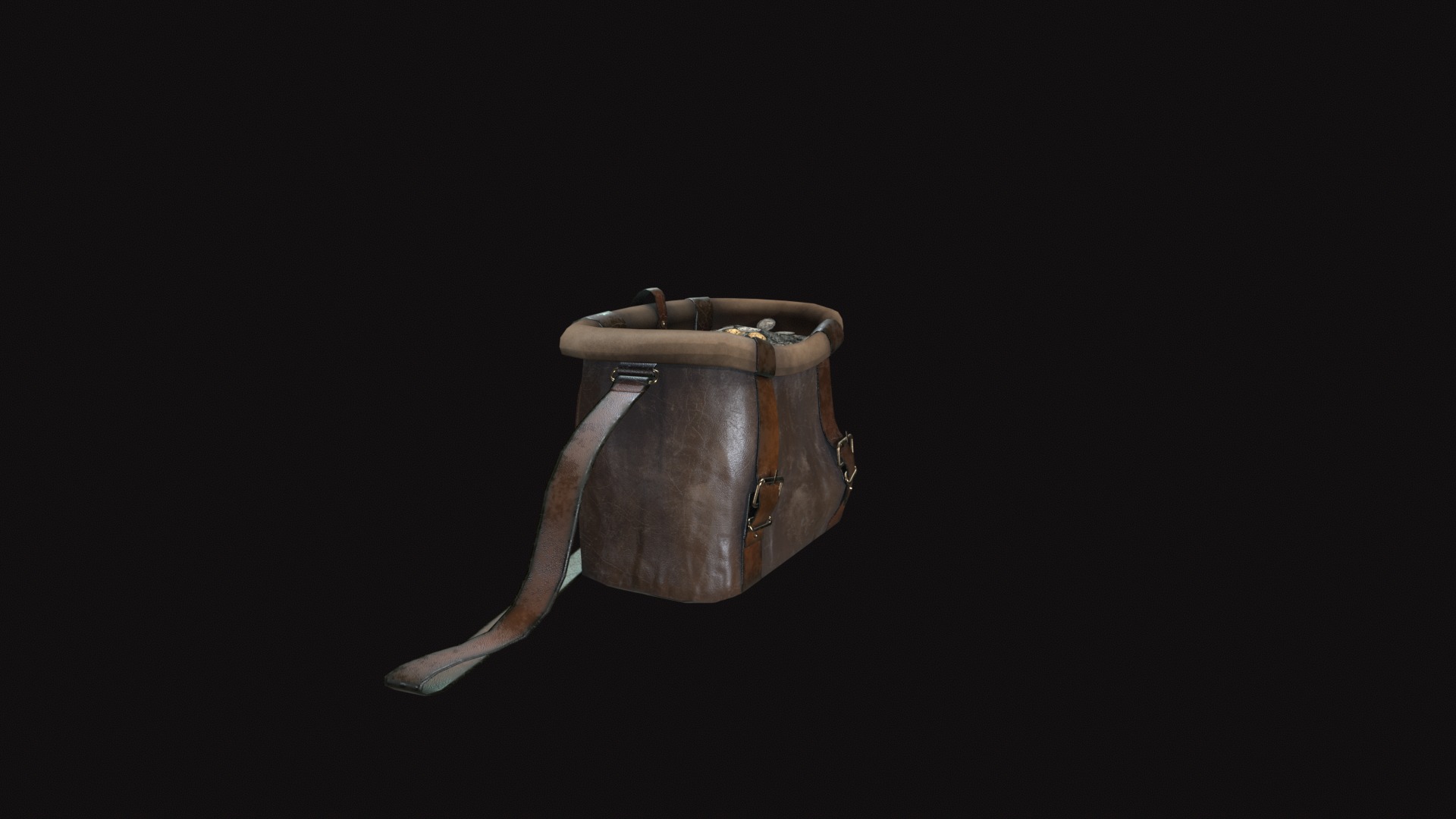 Bag V18 Low-poly 3D model_5