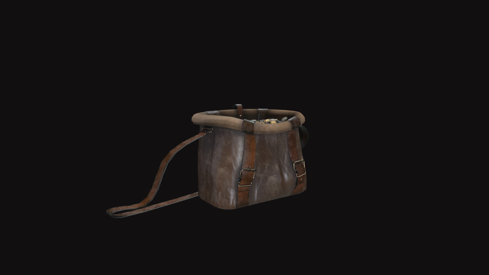 Bag V18 Low-poly 3D model_8