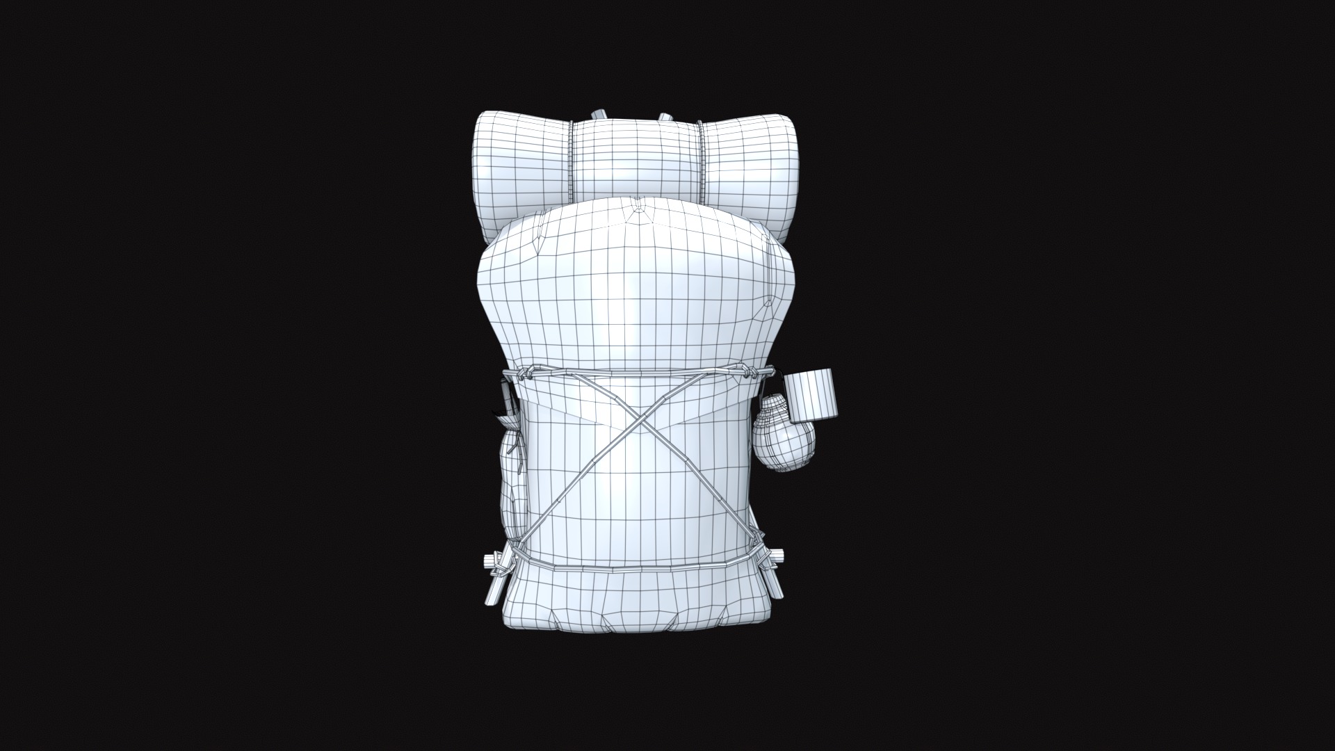 Bag V20 Low-poly 3D model_10
