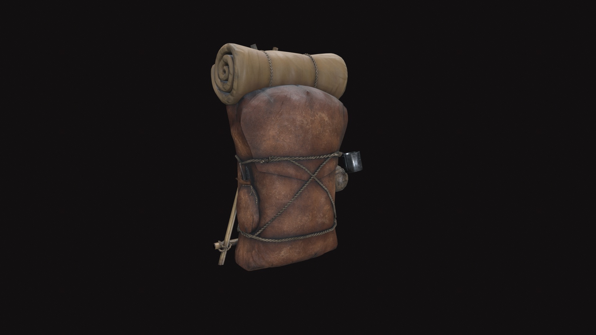 Bag V20 Low-poly 3D model_7