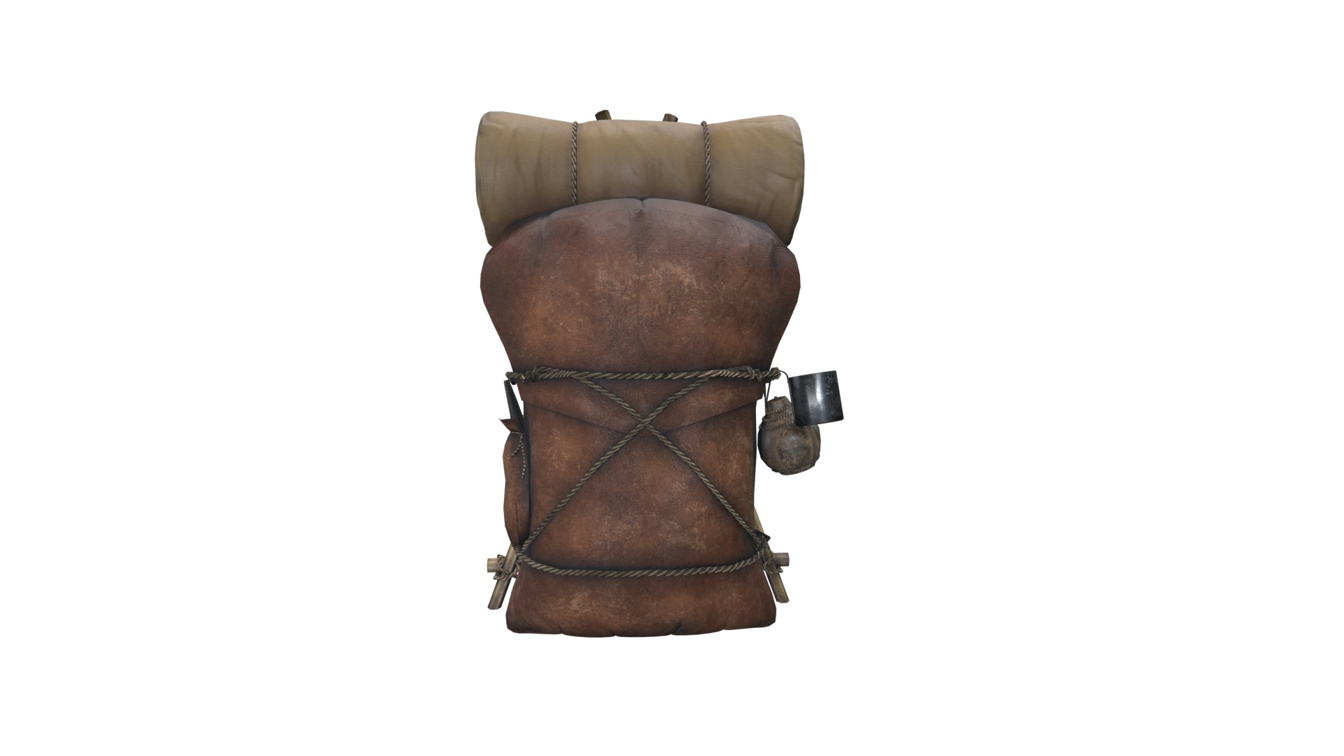 Bag V20 Low-poly 3D model_9