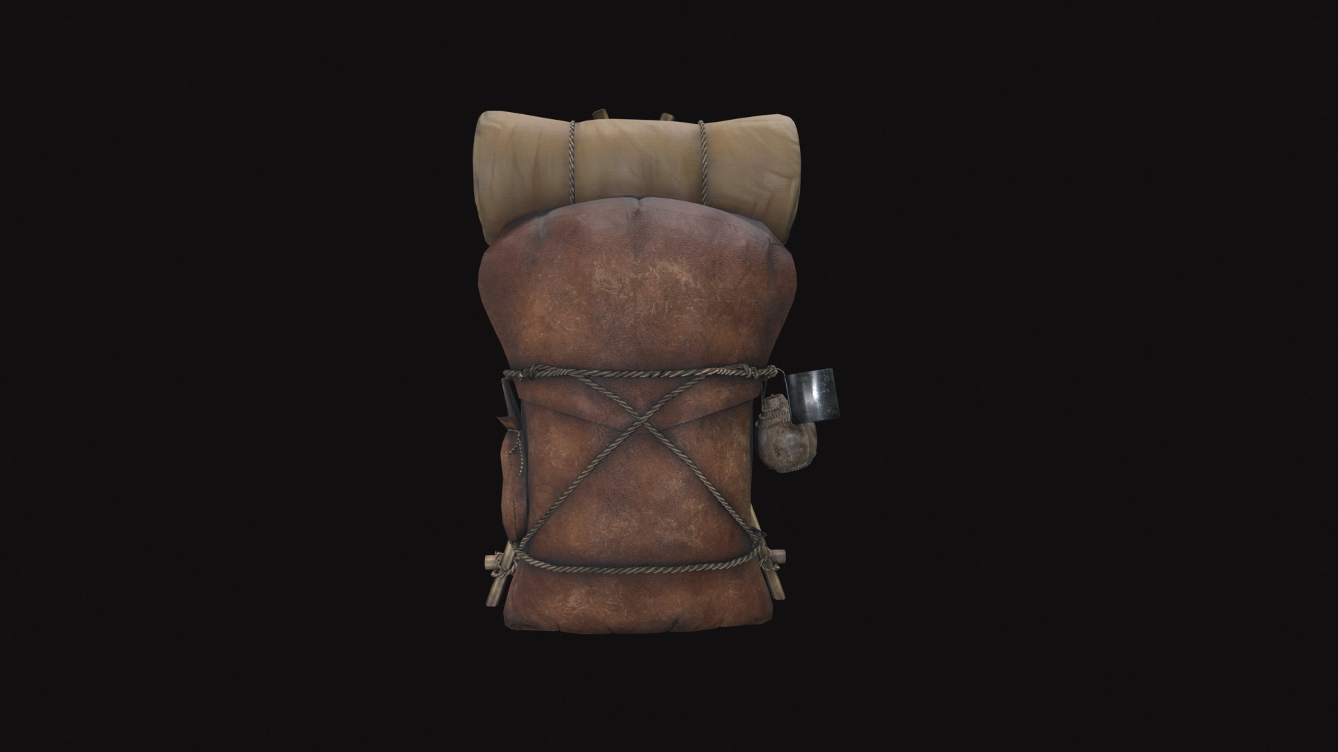 Bag V20 Low-poly 3D model_6