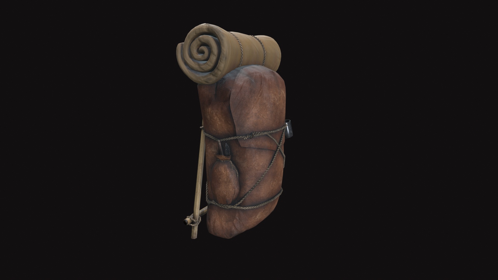 Bag V20 Low-poly 3D model_5