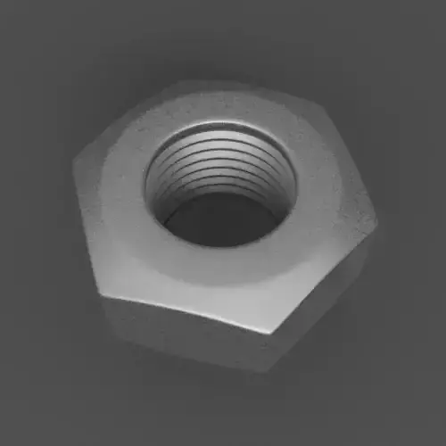 Galvanized Steel Nut Free 3D model
