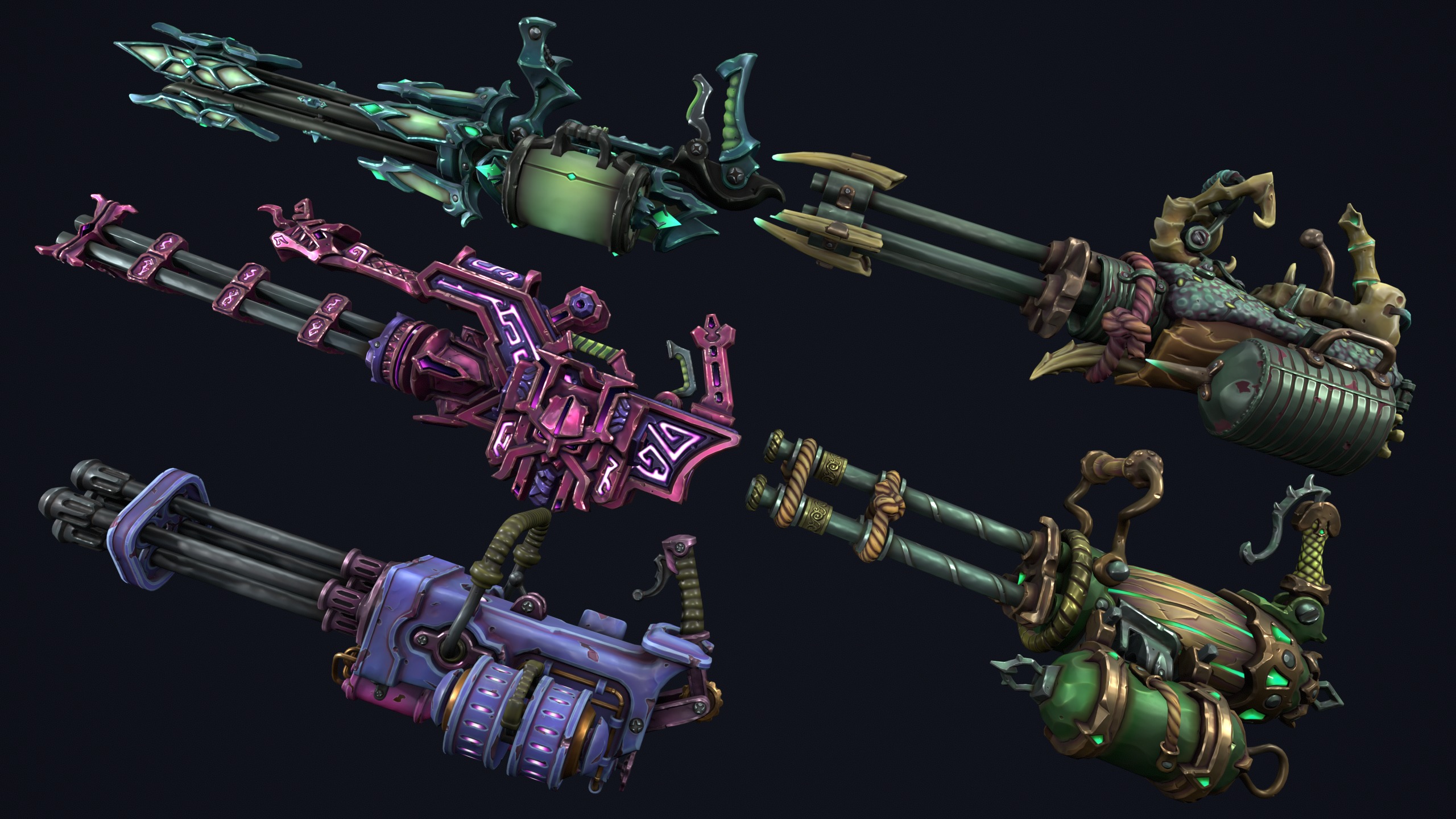 Fantasy miniguns collection 3d print 3D print model_5