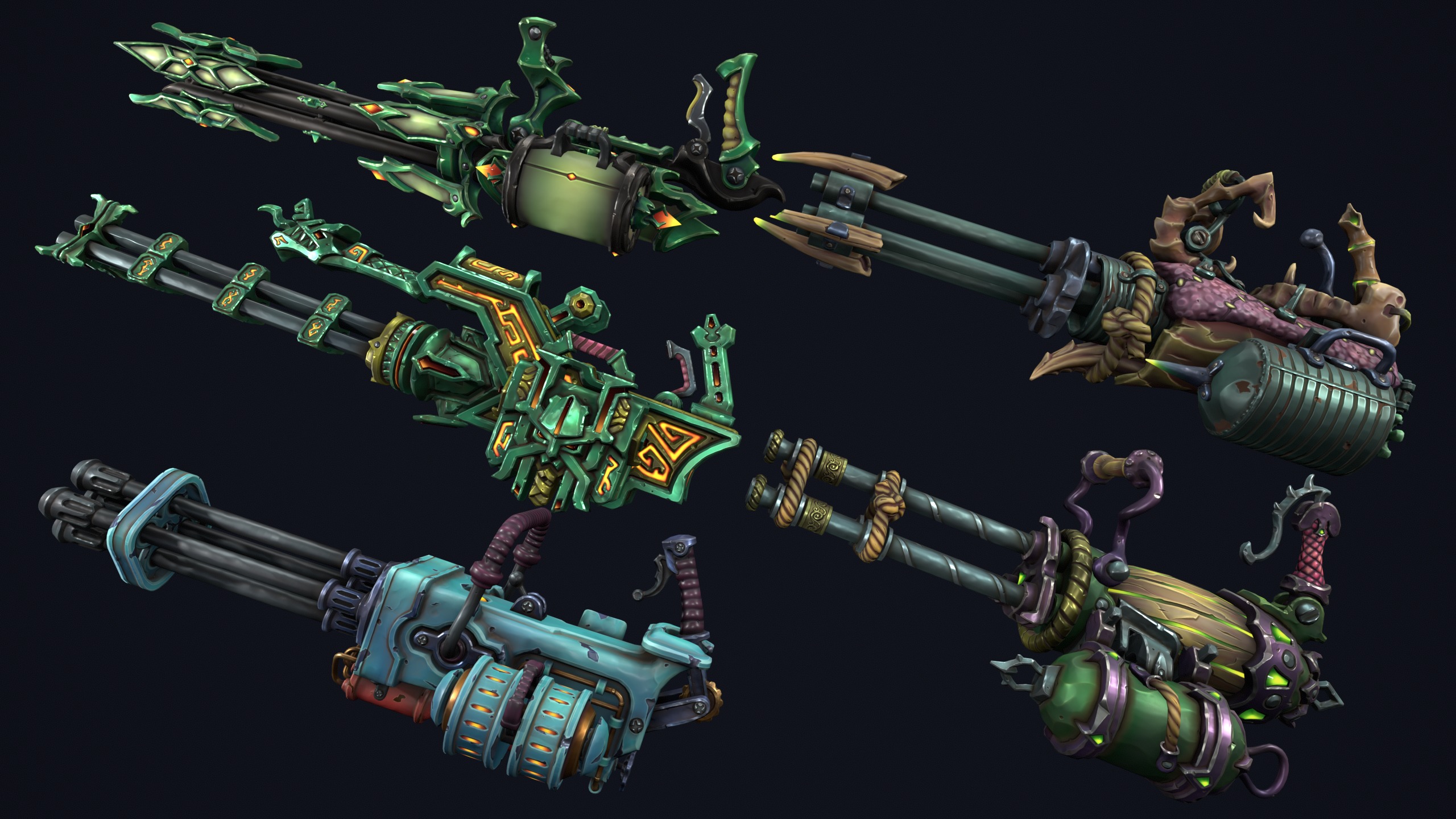 Fantasy miniguns collection 3d print 3D print model_2