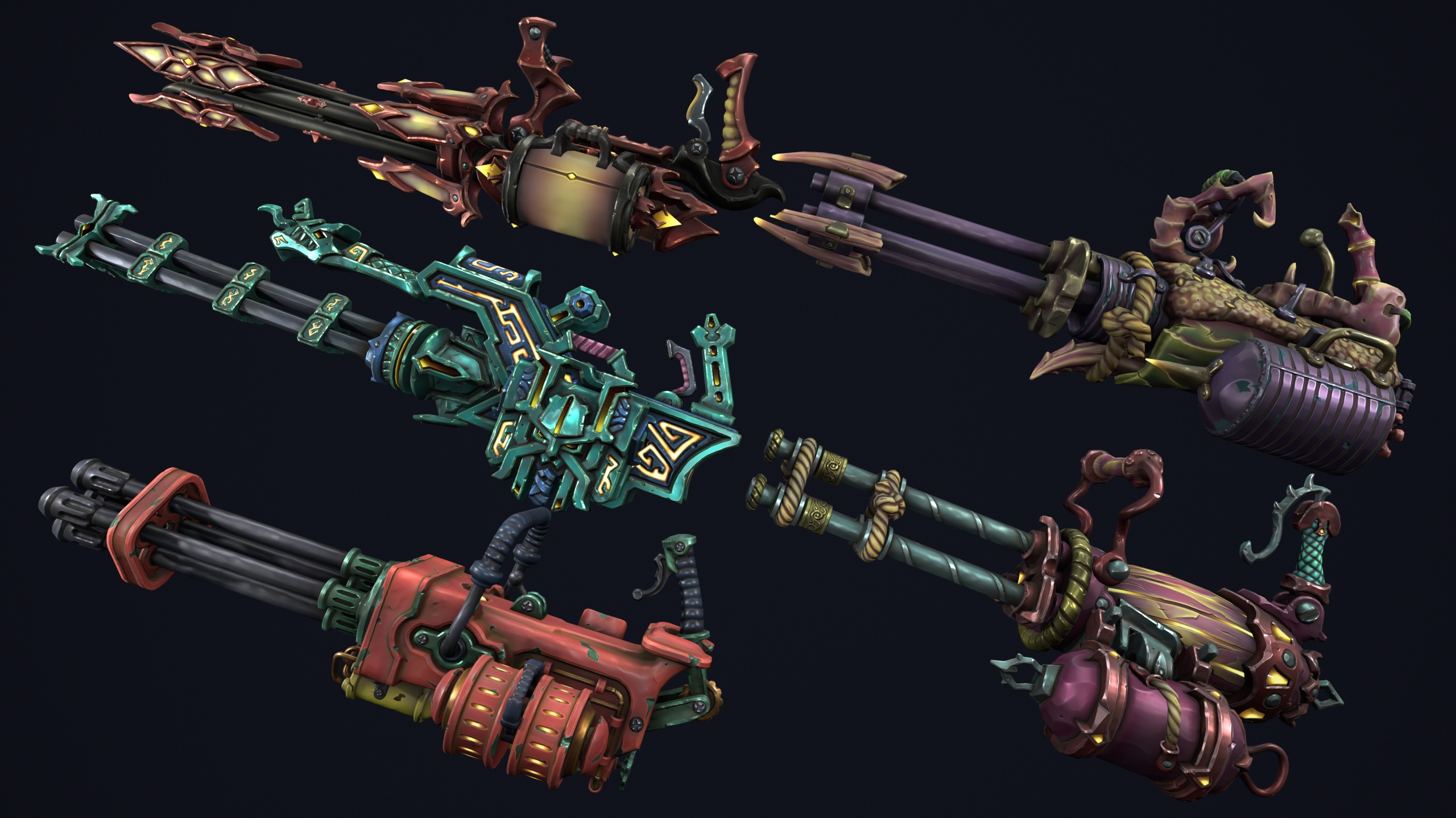 Fantasy miniguns collection 3d print 3D print model_6