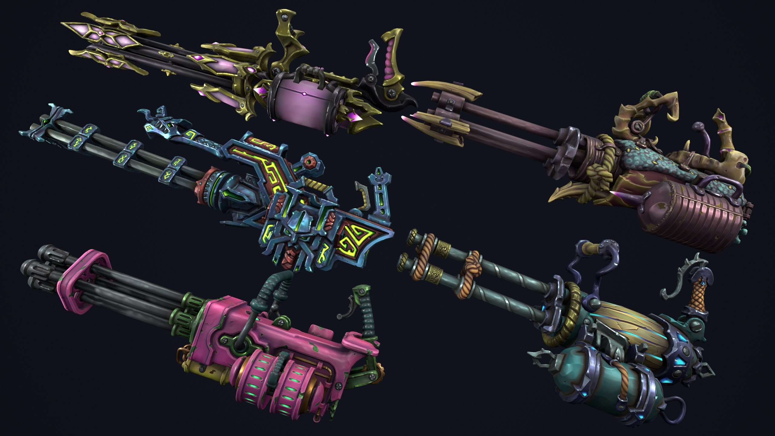 Fantasy miniguns collection 3d print 3D print model_4