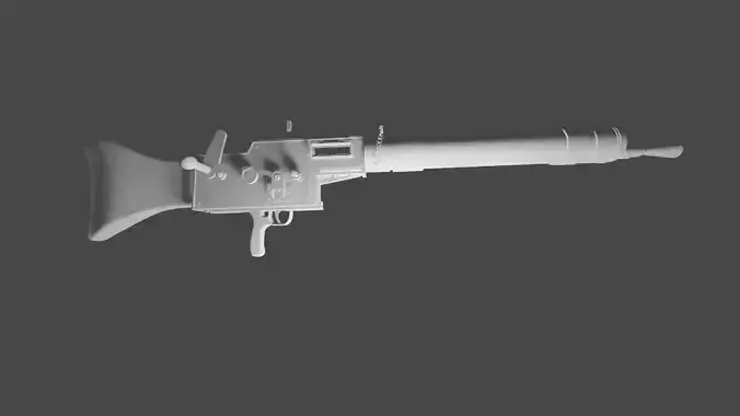 Mg08 German Heavy Machine Gun Just Model