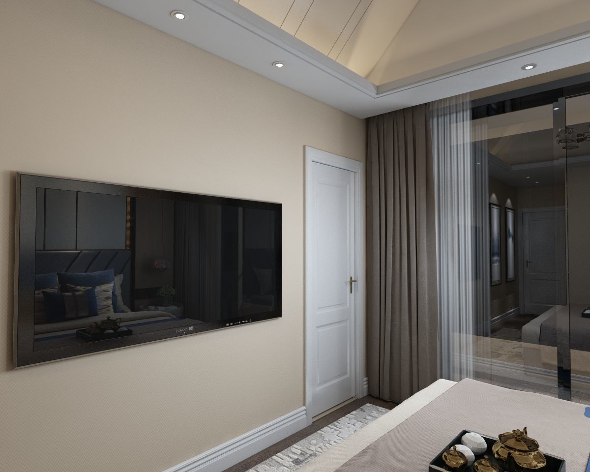 Luxurious 3D Bedroom Design 3D model_1