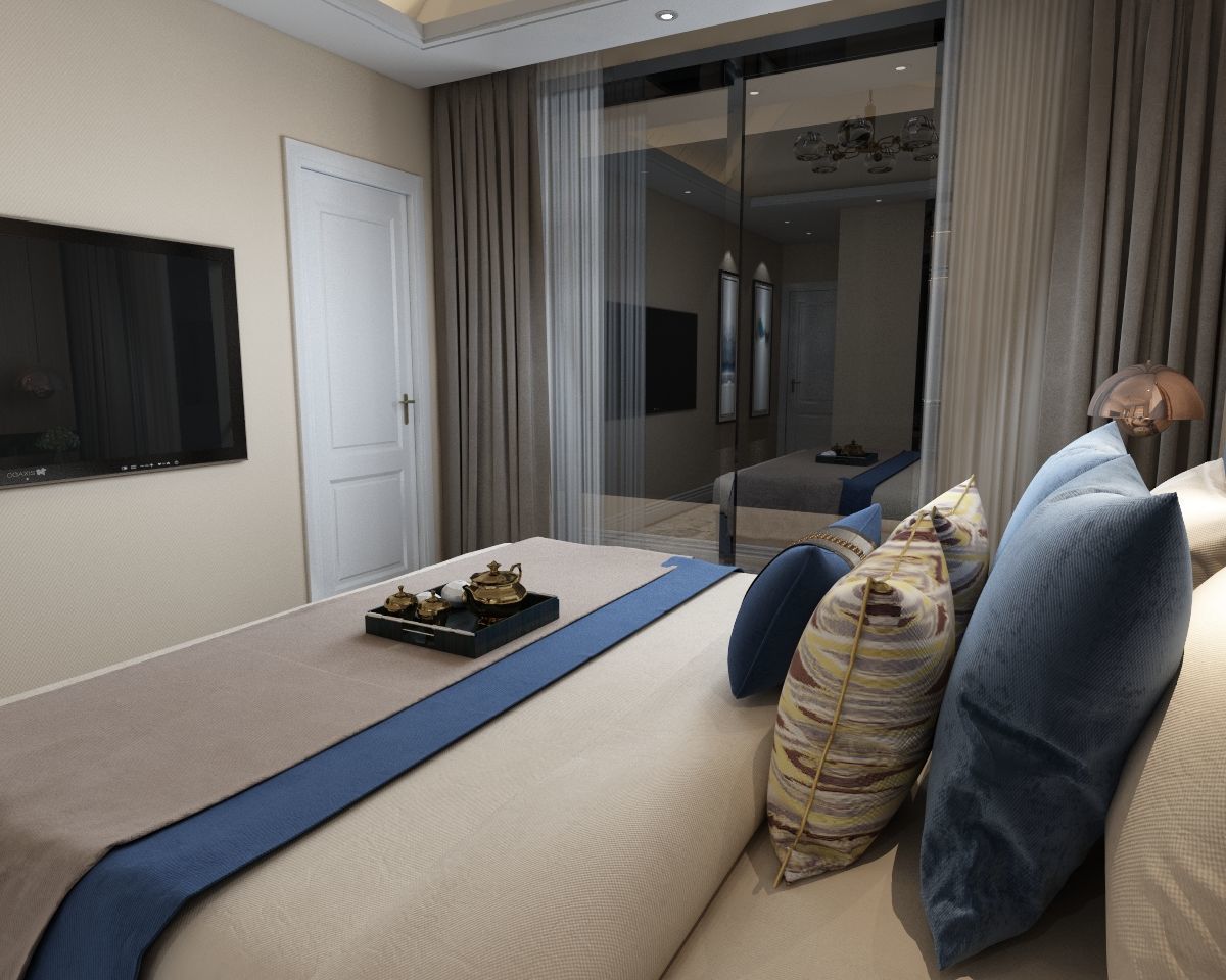 Luxurious 3D Bedroom Design 3D model_2