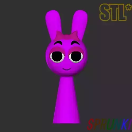 Sprunki Incredibox Pinki STL 3D Character Fanart