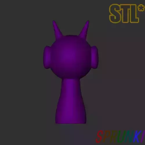 Sprunki Incredibox Purple STL 3D Character Fanart