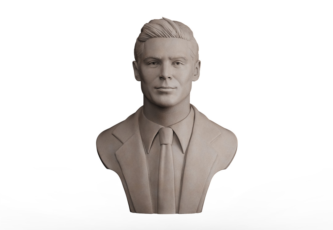 Zac Efron Bust 3D print model_5