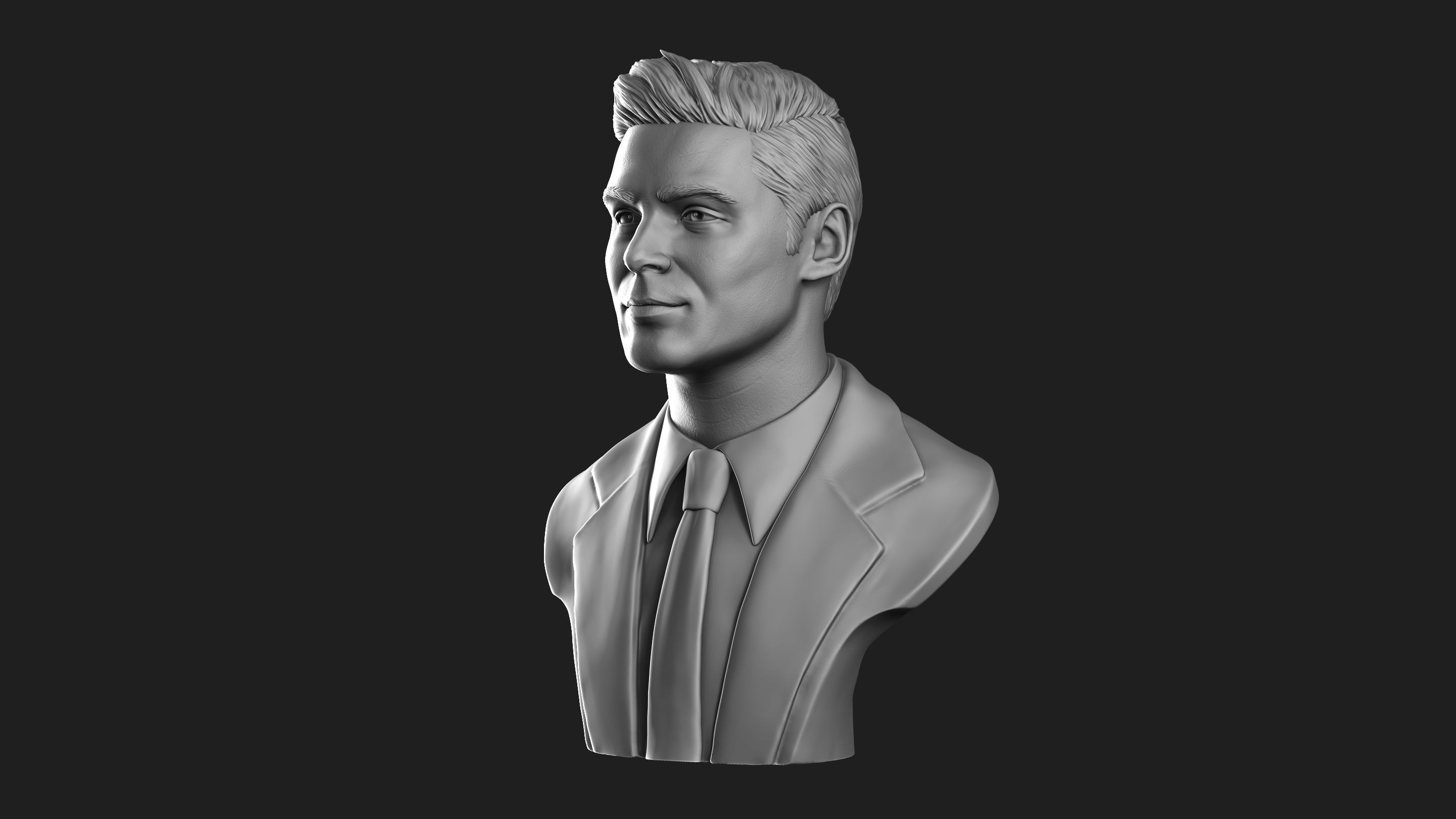 Zac Efron Bust 3D print model_15
