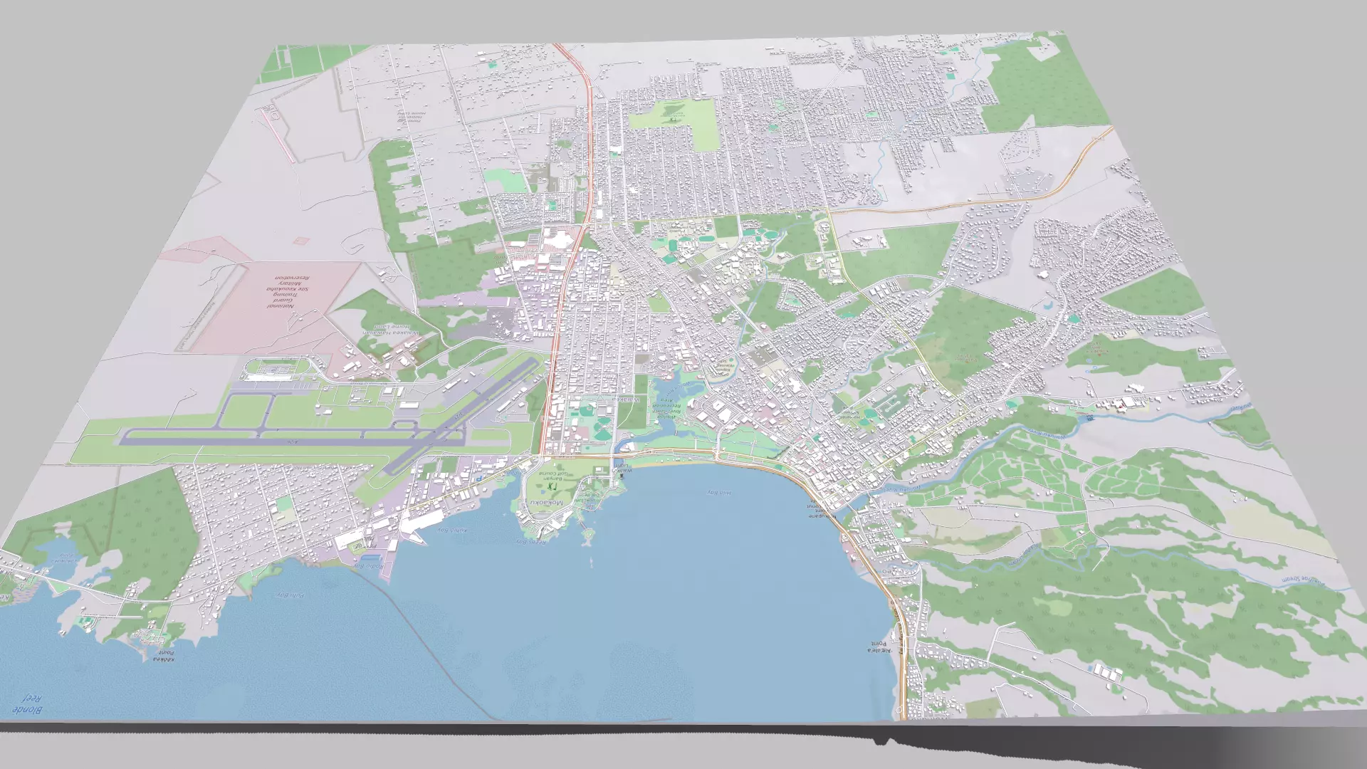 Cityscape Hilo Hawaii 3D model