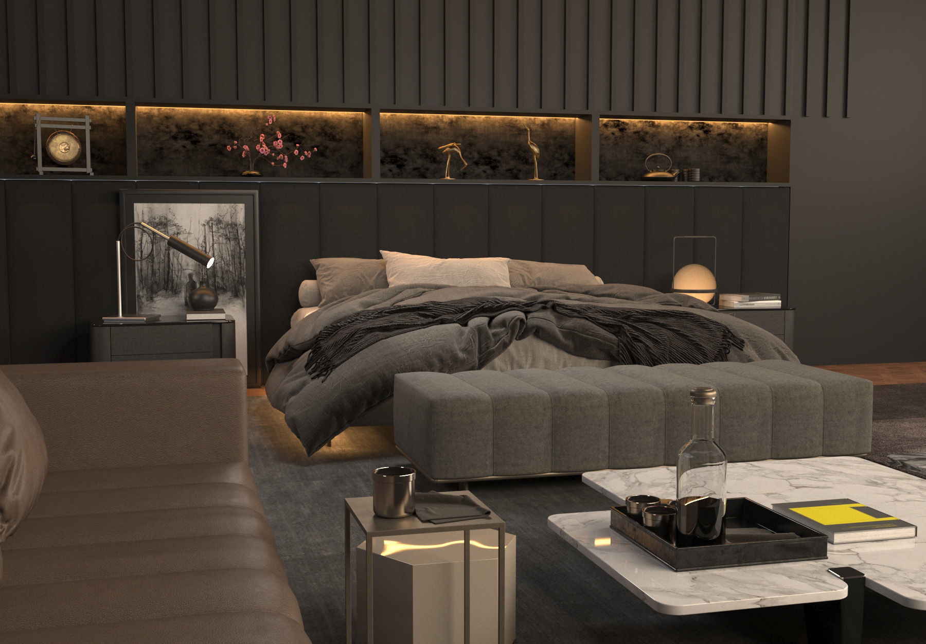 3D Master Bedroom Design 3D model_17