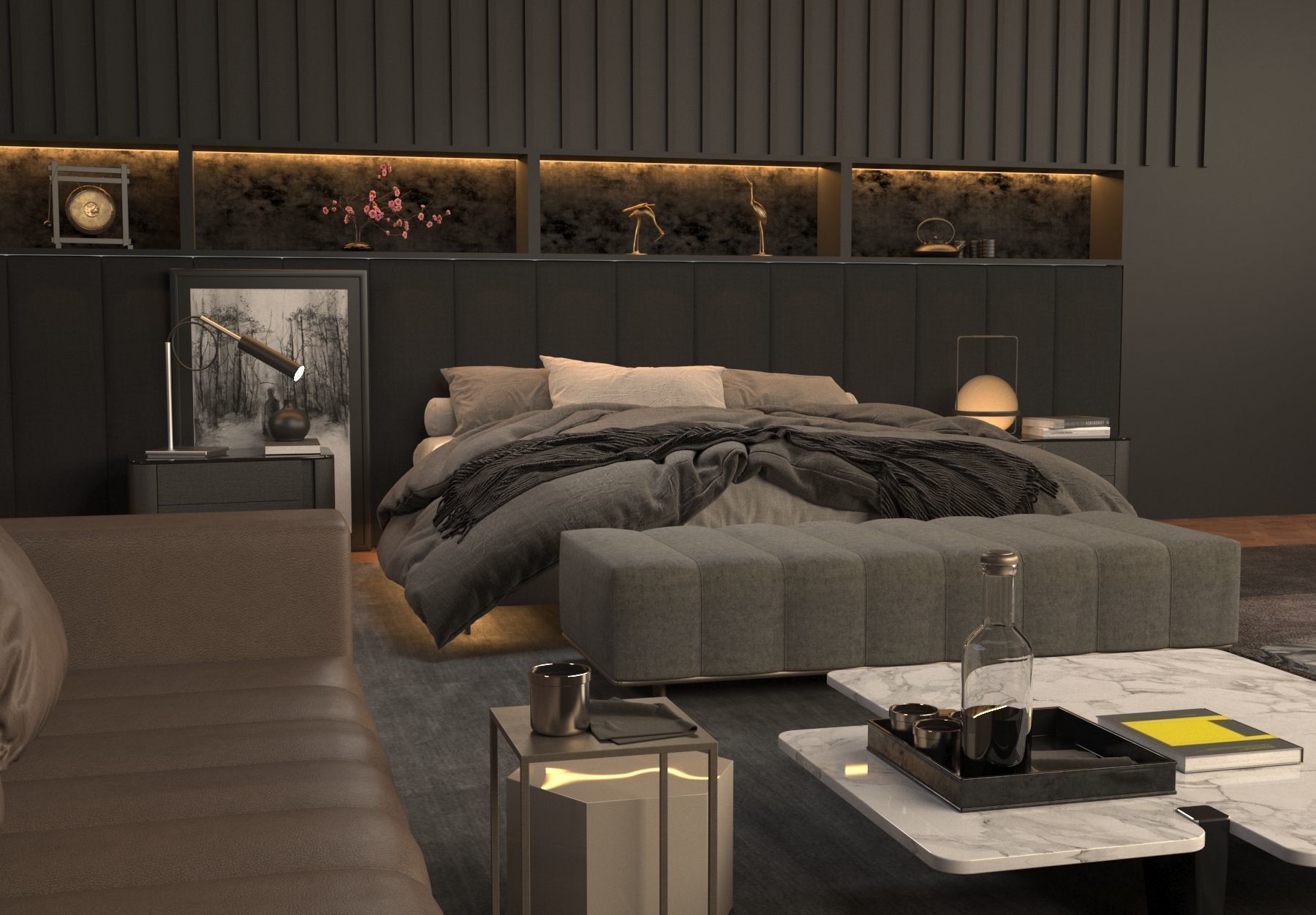 3D Master Bedroom Design 3D model_18