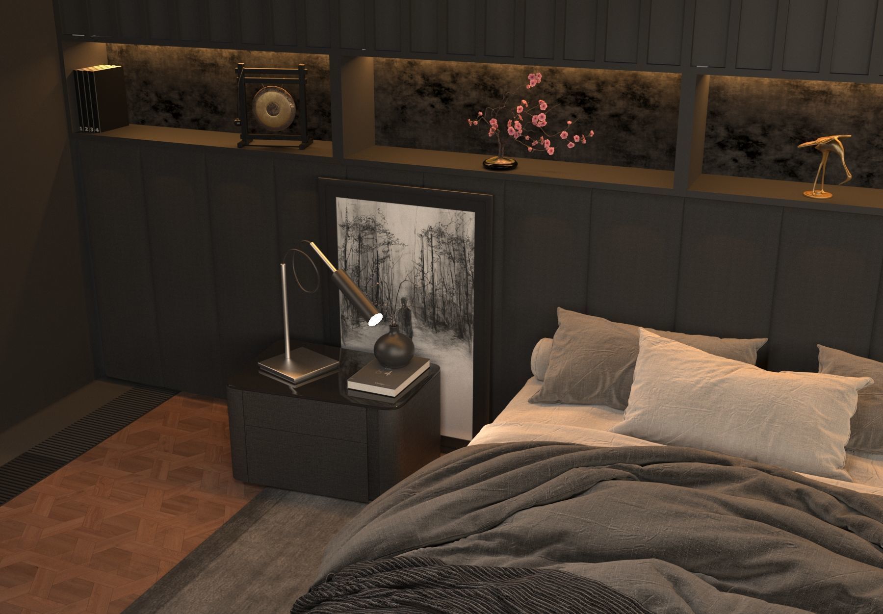 3D Master Bedroom Design 3D model_9