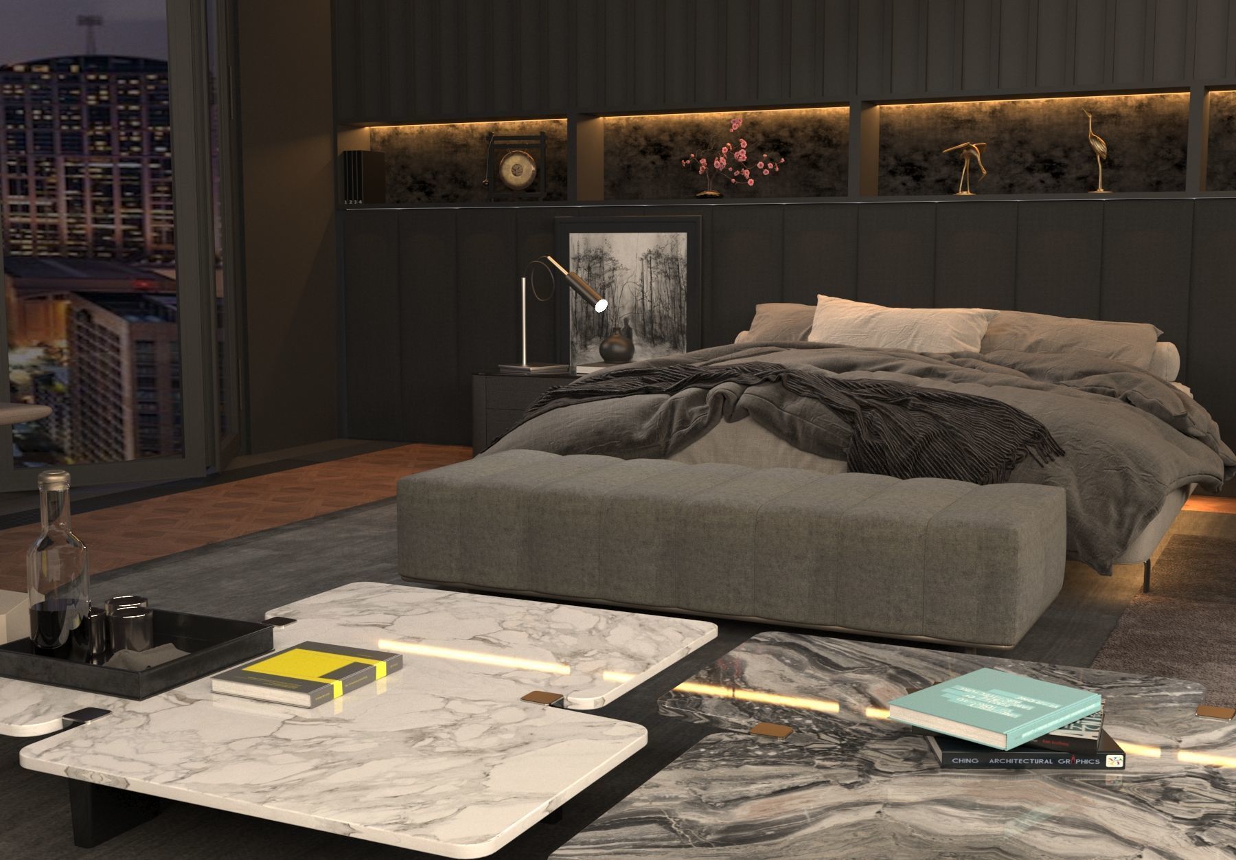 3D Master Bedroom Design 3D model_16