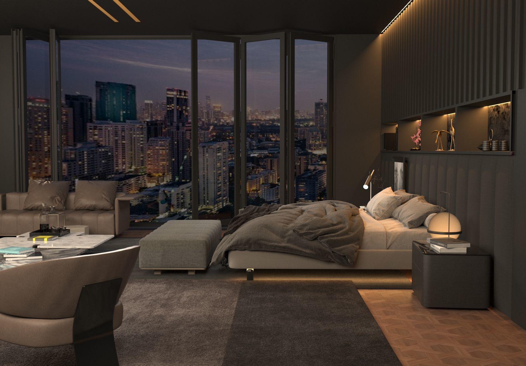 3D Master Bedroom Design 3D model_11